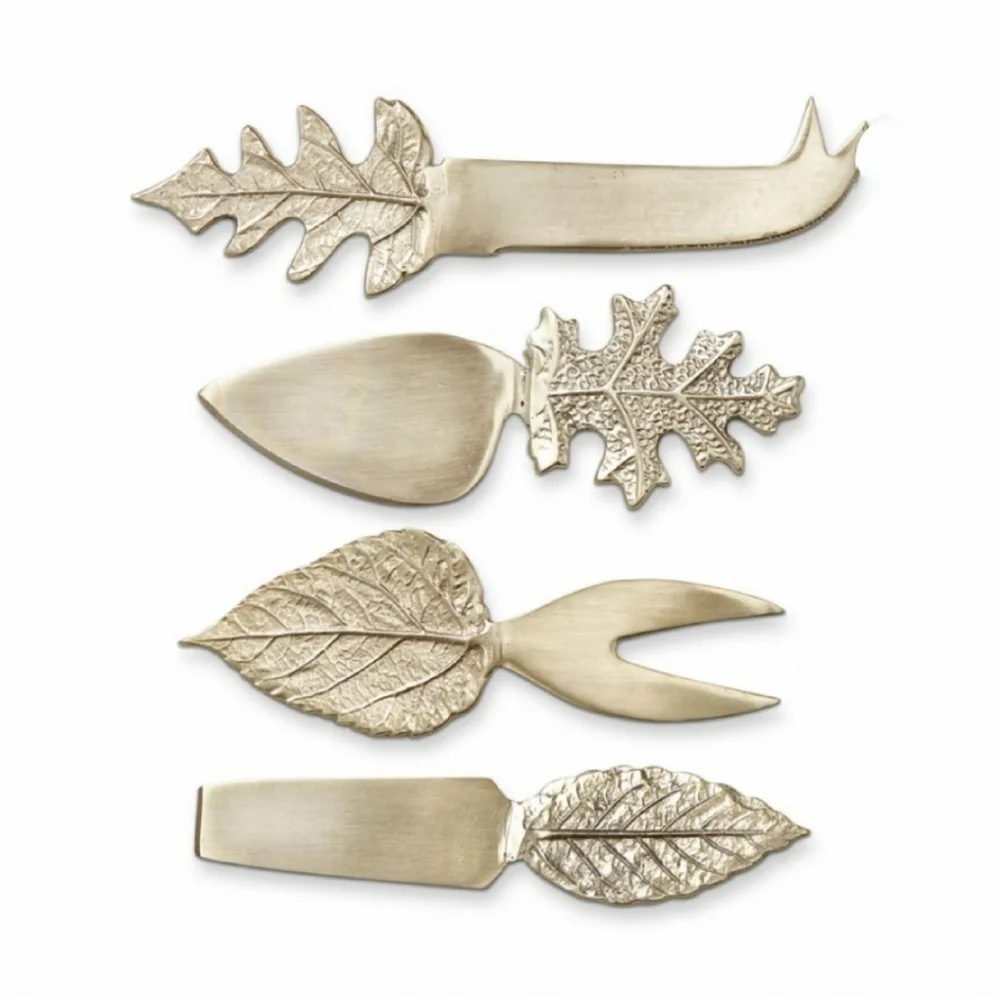 NWT! Gold Leaf Cheese Knives Bundle